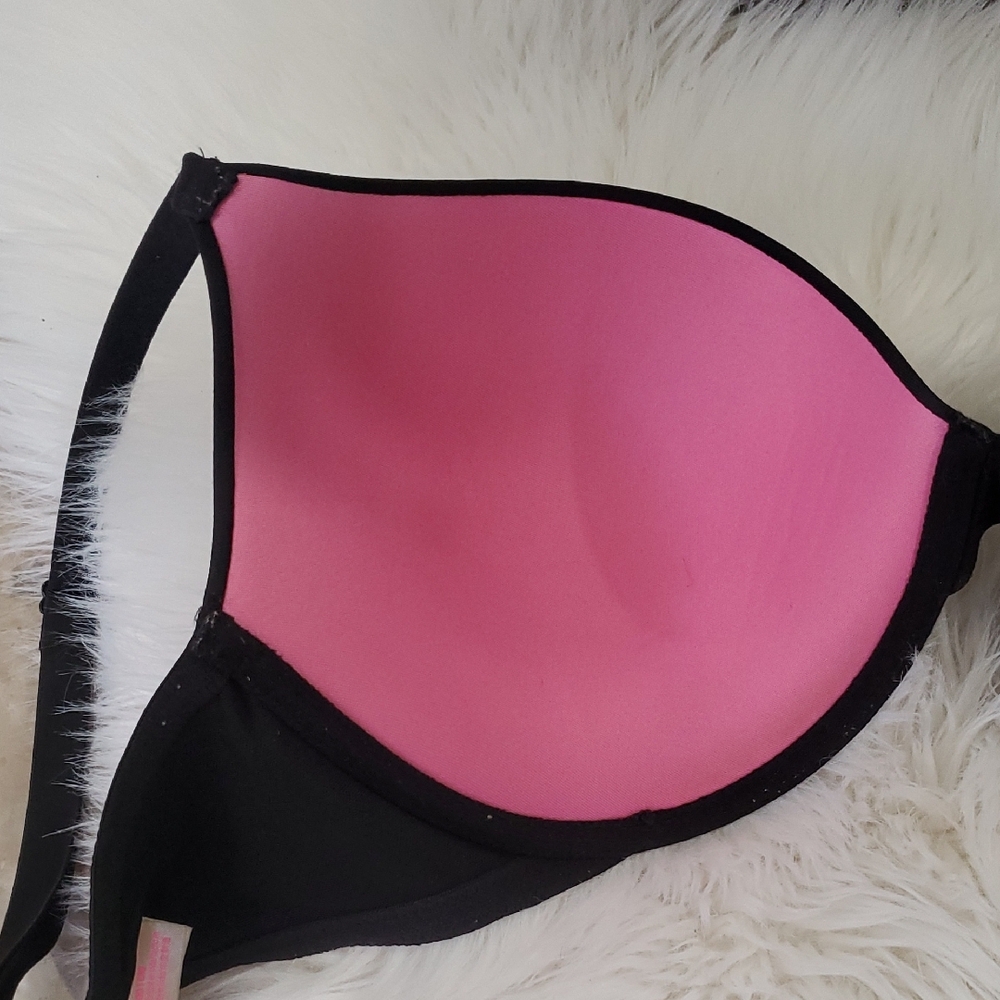 PINK Victoria's Secret Black Plunge Bra Intimates Size 36DD - Picture 6 of 10